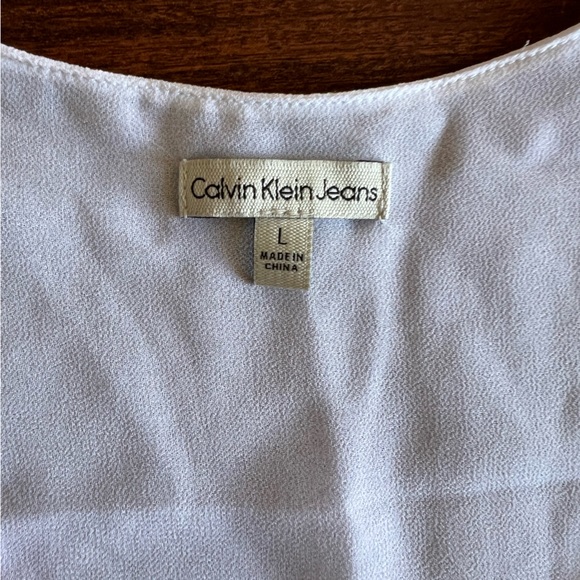 Calvin Klein White Tank Top Size Large - Picture 2 of 3